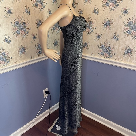 Vintage Y2K Jump Apparel Maxi Animal Print Snake Prom Formal Slip Dress Sz 3/4 - Picture 9 of 10